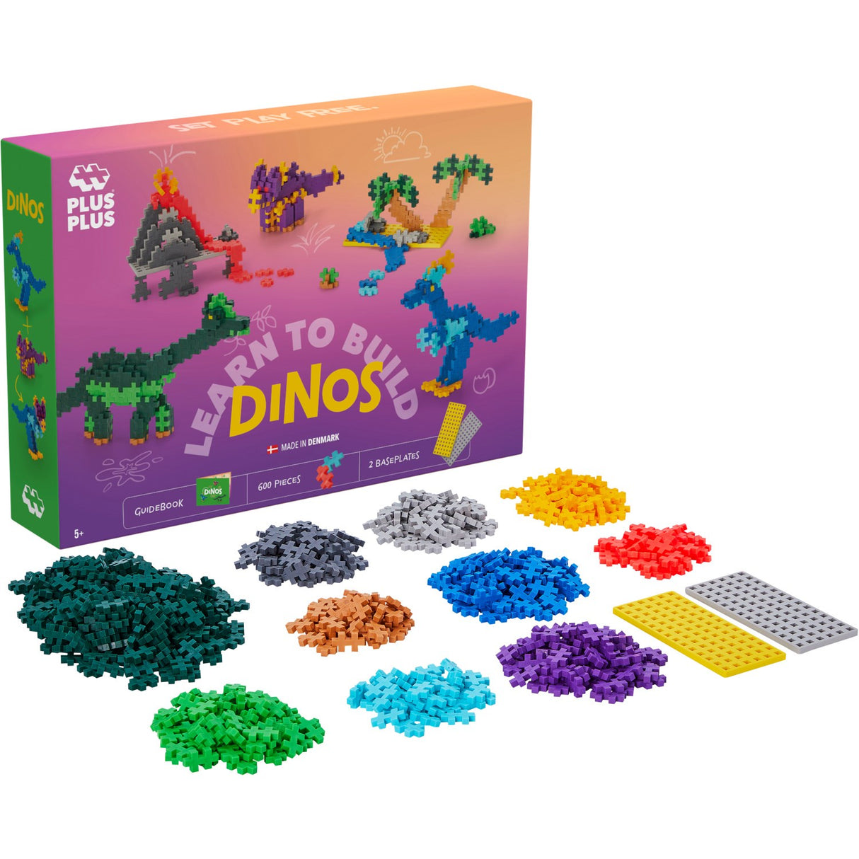Plus-Plus Learn To Build Dinosaurs