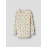 Lil'Atelier Turtledove Flower Nmfnalu Wo/Mo Ls Slim Topp Lil