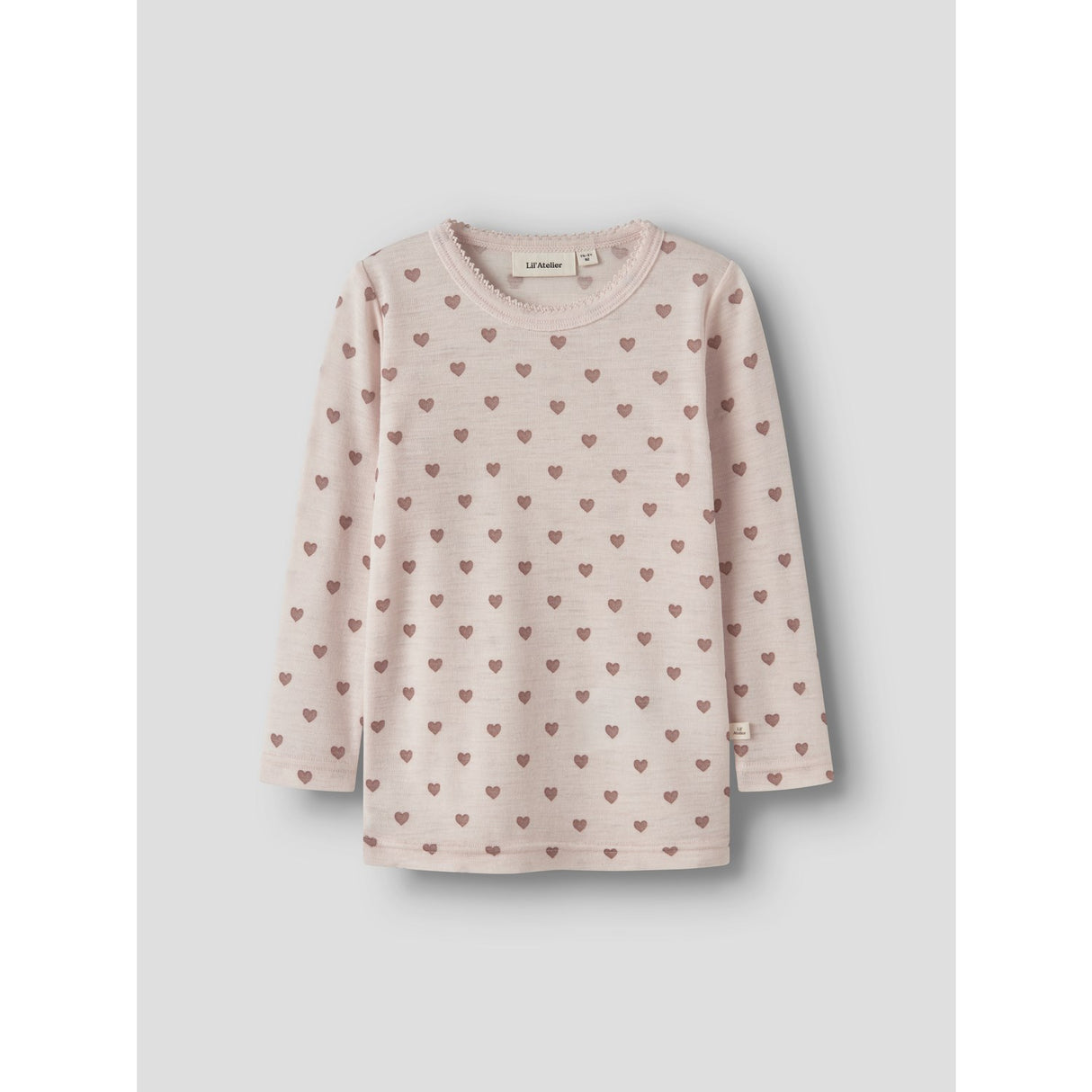 Lil'Atelier Morganite Heart Nmfnoel Nia Ull Ls Slim Topp Lil