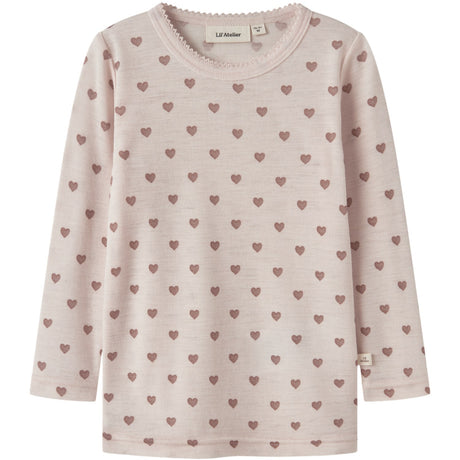 Lil'Atelier Morganite Heart Nmfnoel Nia Ull Ls Slim Topp Lil