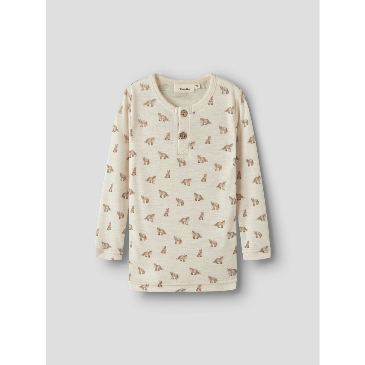 Lil'Atelier Turtledove Fox Nmmnalu Wo/Mo Ls Slim Topp Lil