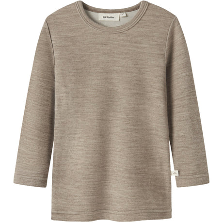 Lil'Atelier Sepia Tint Melange Nmnnilo Wo/Mo Ls Slim Topp Lil