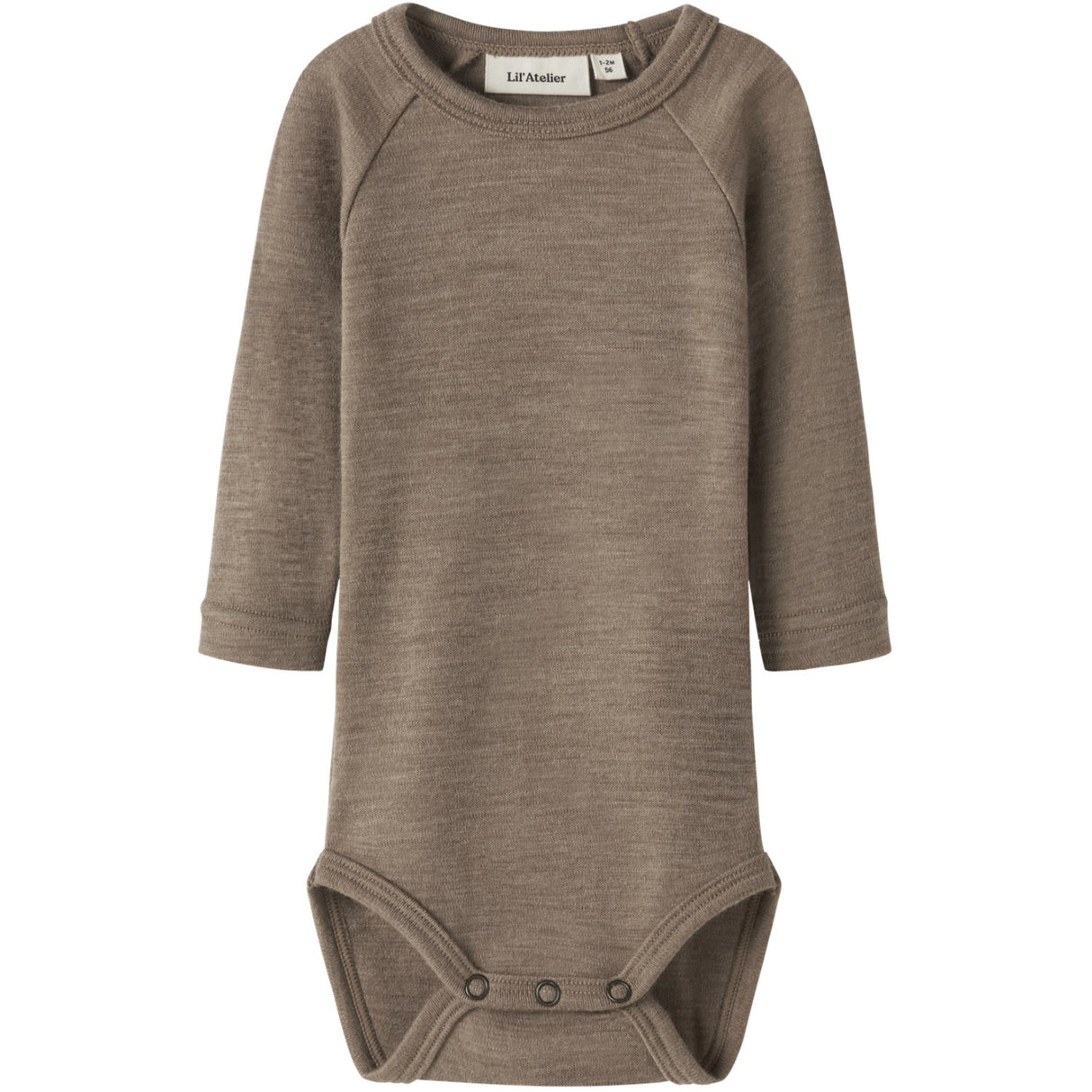 Lil'Atelier Sepia Tint Melange Nbnnester Ull Ls Slim Body Lil