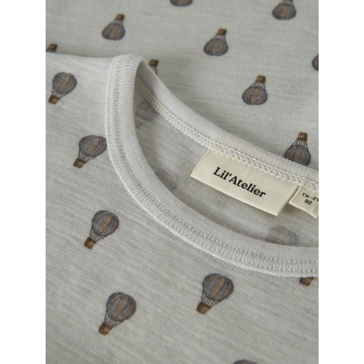 Lil'Atelier Oyster Mushroom Nmmnoel Nor Ull Ls Slim Topp Lil