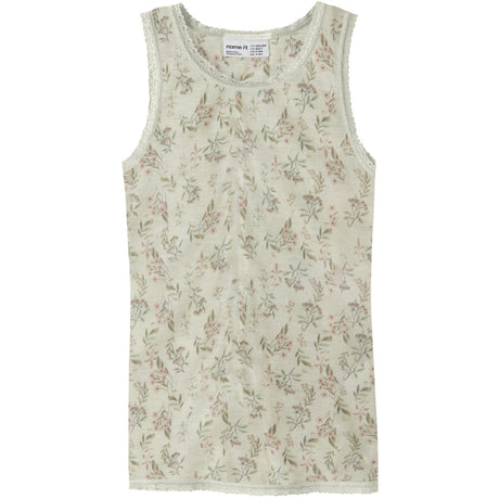 Name It Snow White Flowers + Leafs Nkfwang Ull Needle Tank Topp