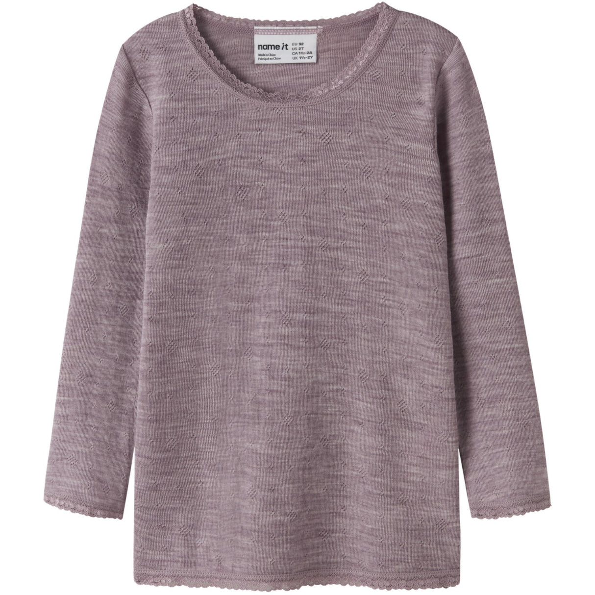 Name It Toadstool Nmfwang Ull Needle Ls Topp Solid Noos