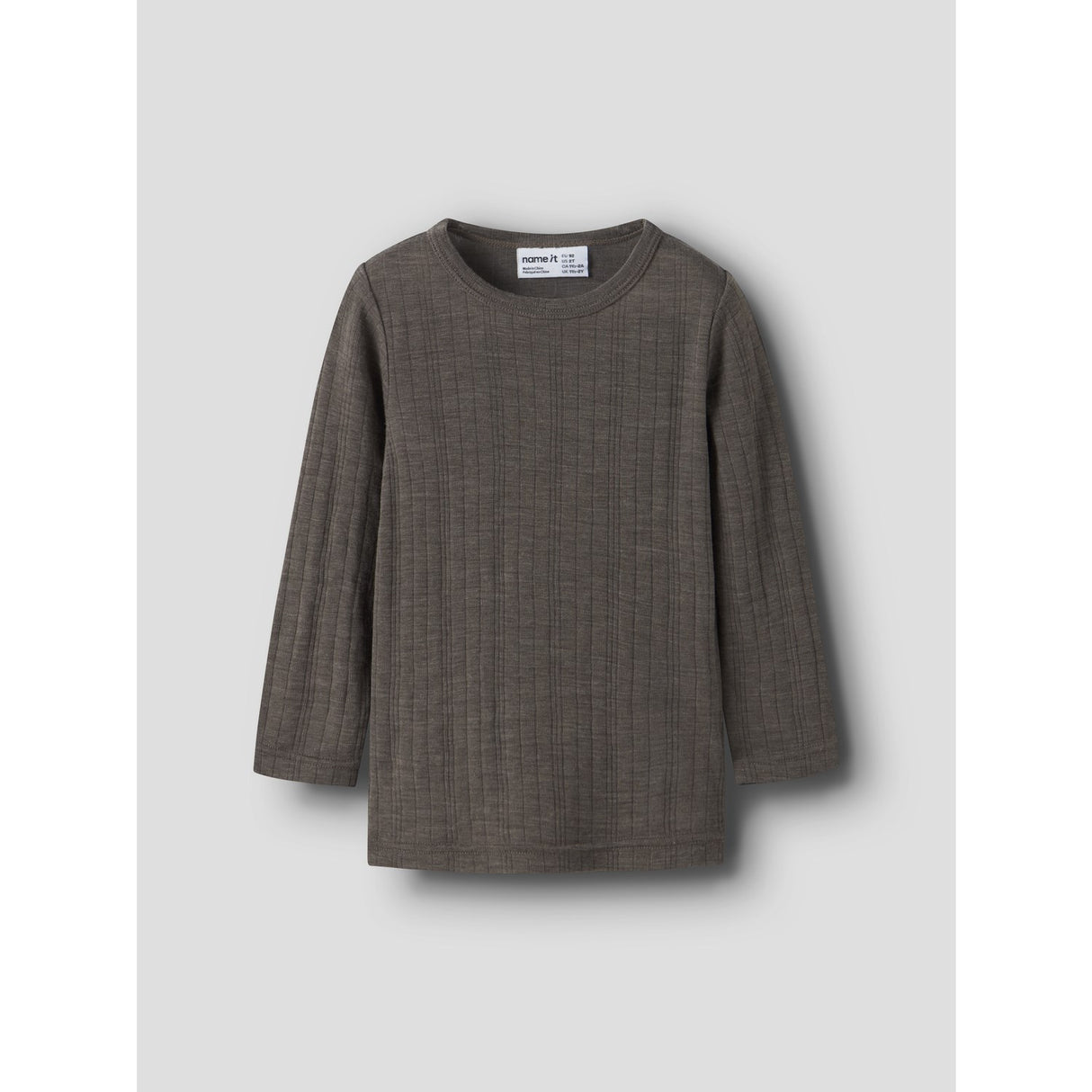 Name It Morel Nmmwang Ull Needle Ls Topp Solid Noos