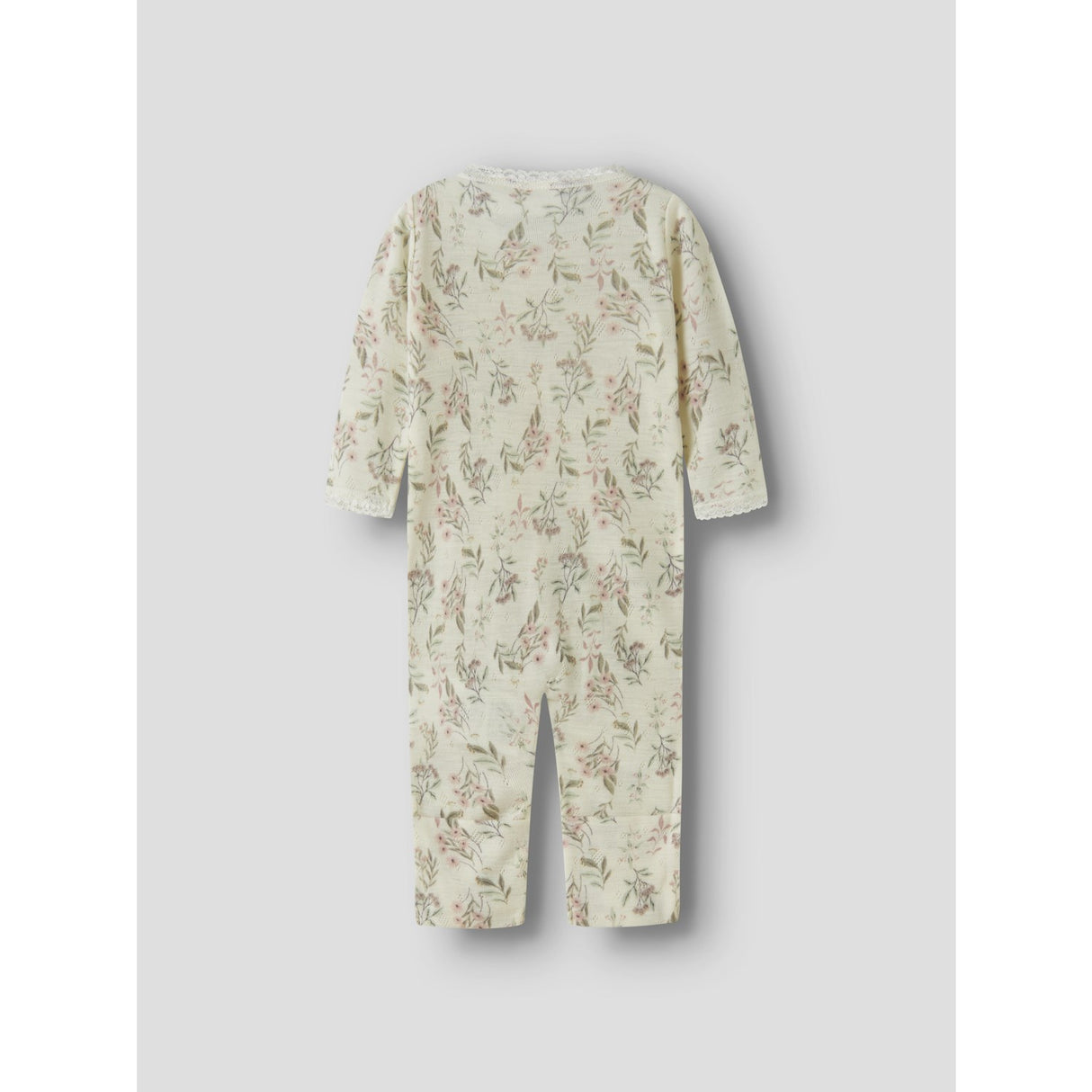 Name It Snow White Flowers + Leafs Nbfwang Ull Needle Nattdräkt Noos