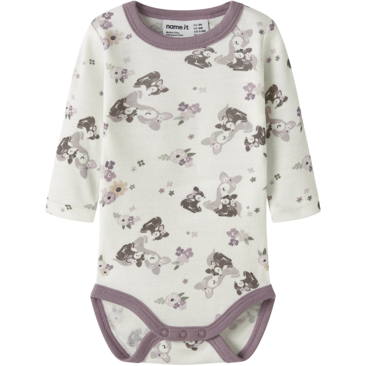 Name It Snow White Bambi + Flowers Nbfwillit Ull Ls Body