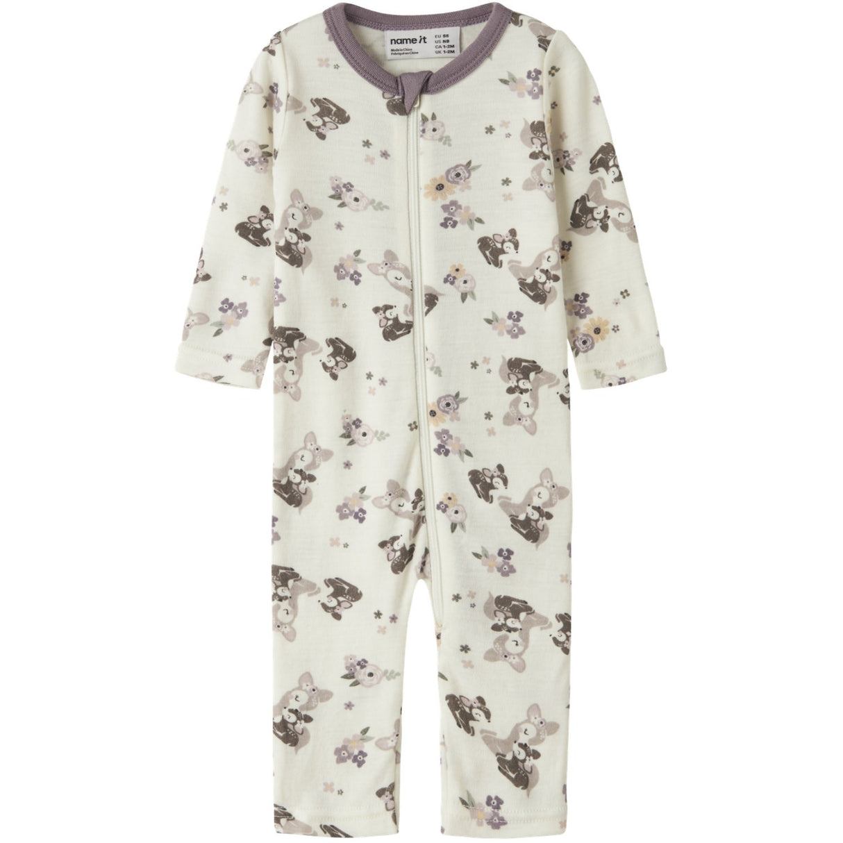Name It Snow White Bambi + Flowers Nbfwillit Ull Ls Dräkt