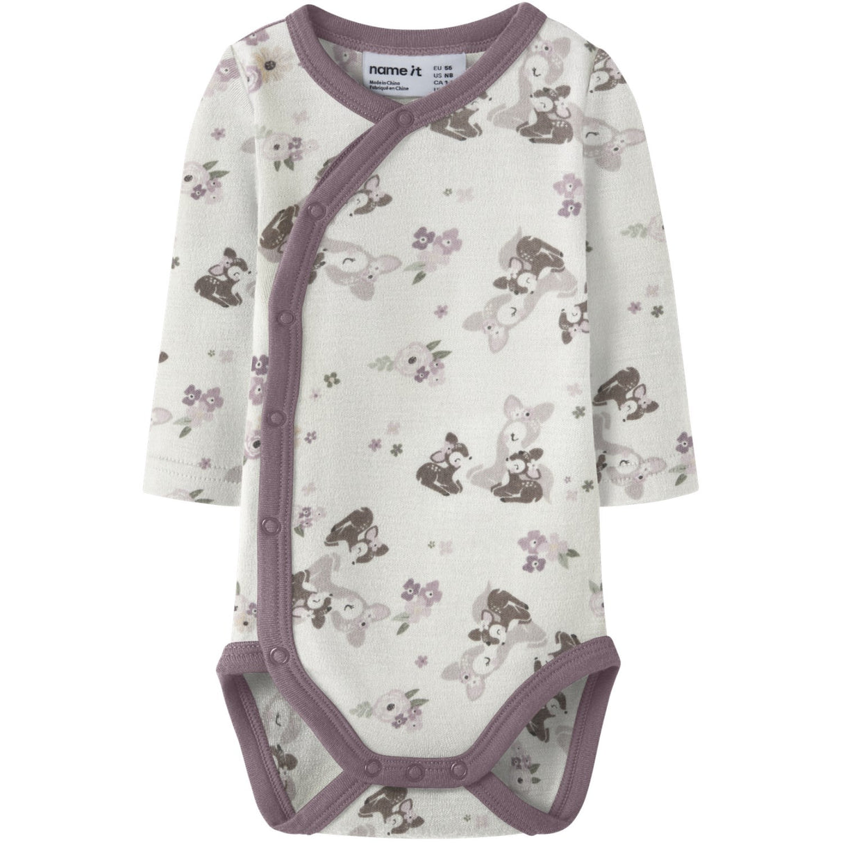 Name It Snow White Bambi + Flowers Nbfwillit Ull Ls Omlott Body