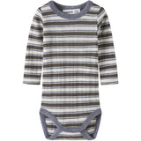 Name It Snow White Morel/Folkstone Gray Nbmwang Ull Needle Ls Body Noos