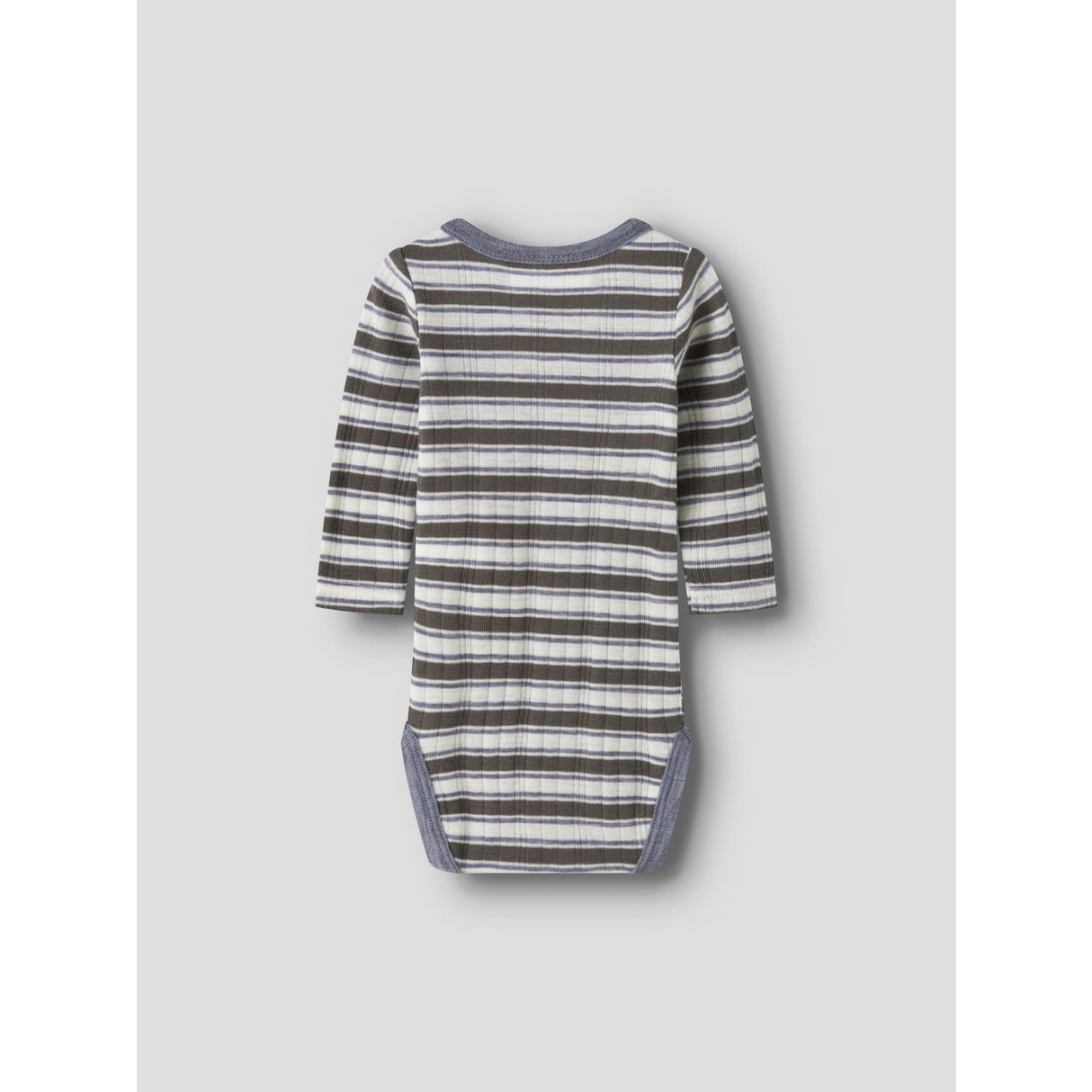 Name It Snow White Morel/Folkstone Gray Nbmwang Ull Needle Ls Body Noos