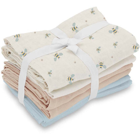 Vanilla COPENHAGEN Milk, Beige, Rose Honeybee Happy Muslins 6-Pack