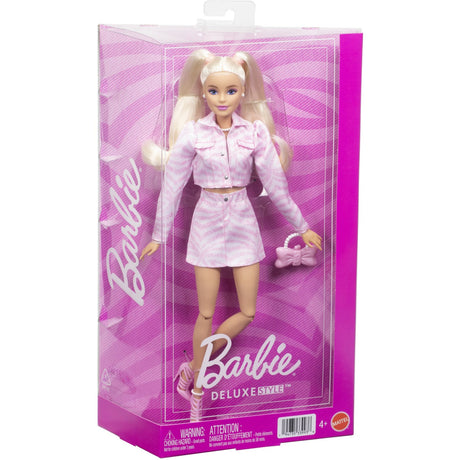 Barbie® Deluxe Lyserød Denimjakke Blond