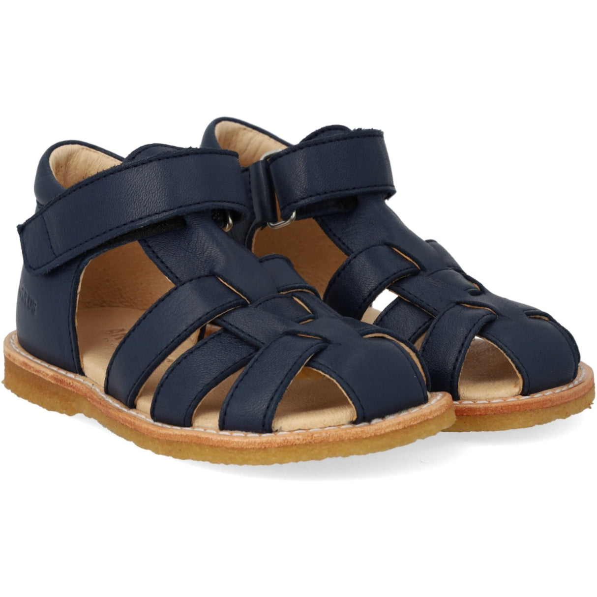 Angulus Navy Börjar Sandal Med Kardborrebandlukning