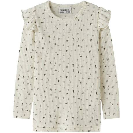 Name It Snow White Double Dots Nmfwomi Wo/Mo Ls Topp
