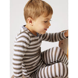 Name It Snow White Morel/Folksotne Gray Nmmwang Ull Needle Ls Topp Noos