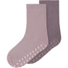 Name It Violet Ice Nmfwak Wo/Bl 2P Strumpor W/Non Skid