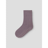 Name It Violet Ice Nmfwak Wo/Bl 2P Strumpor W/Non Skid