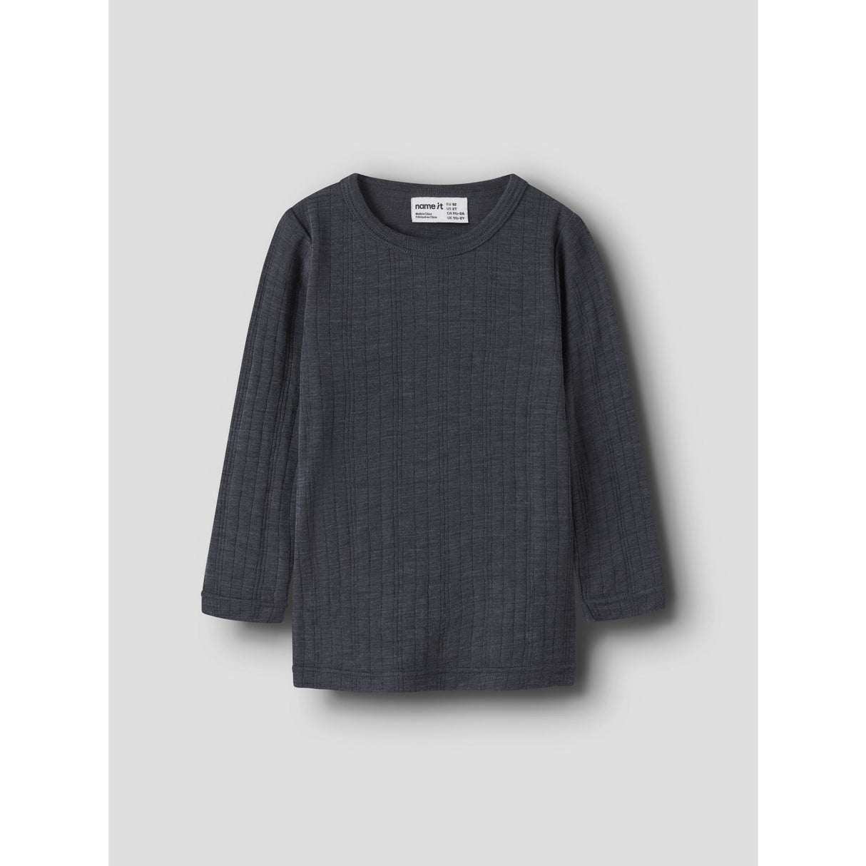 Name It Ombre Blue Wang Ull Needle Blus Solid Noos