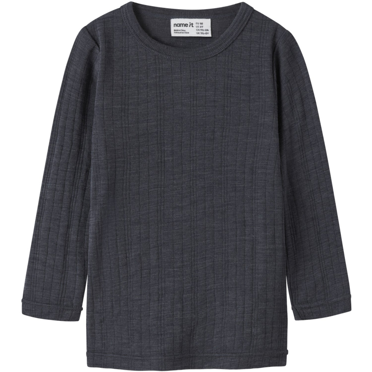 Name It Ombre Blue Wang Ull Needle Blus Solid Noos