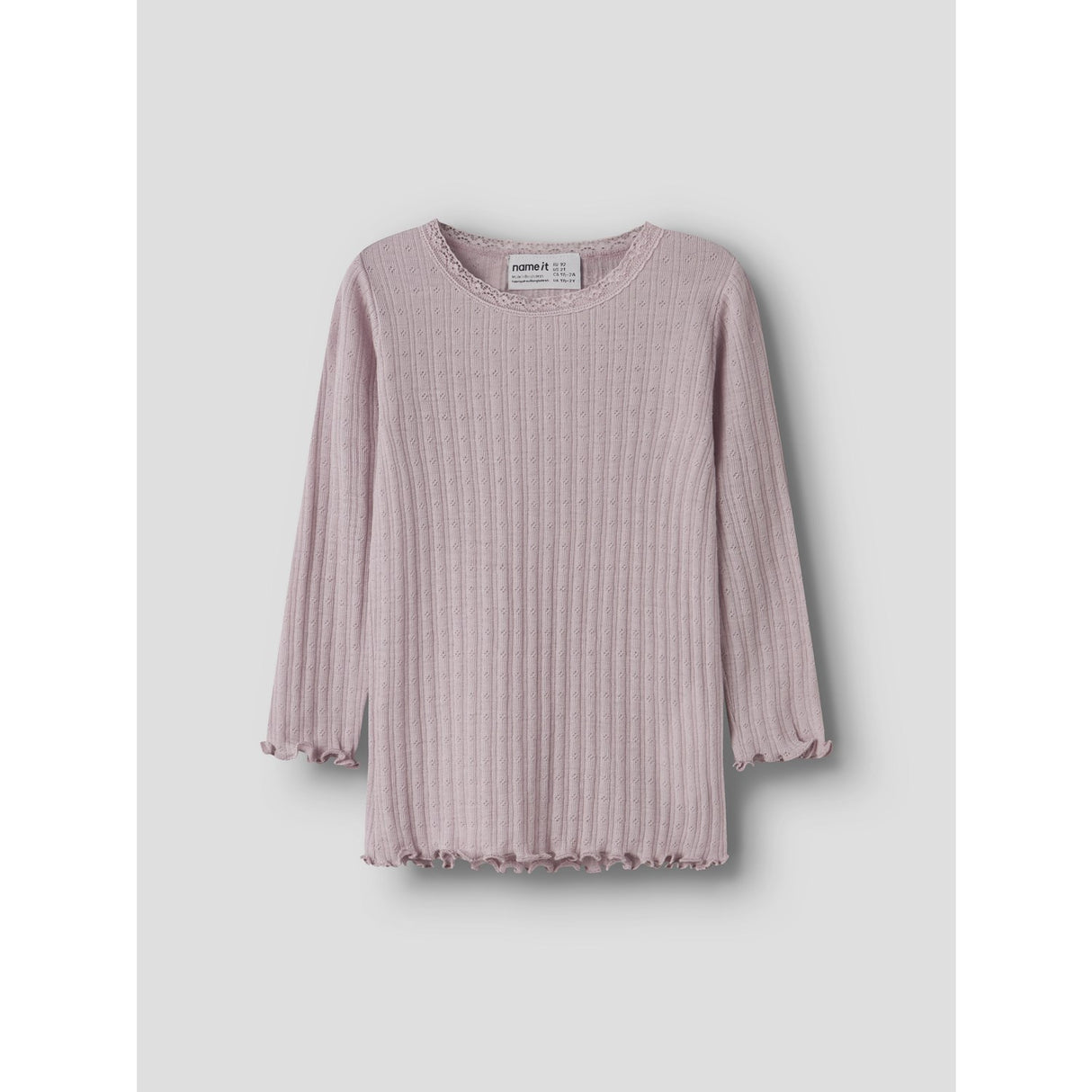Name It Violet Ice Nmfwossa Wo/Si Rib Ls Topp