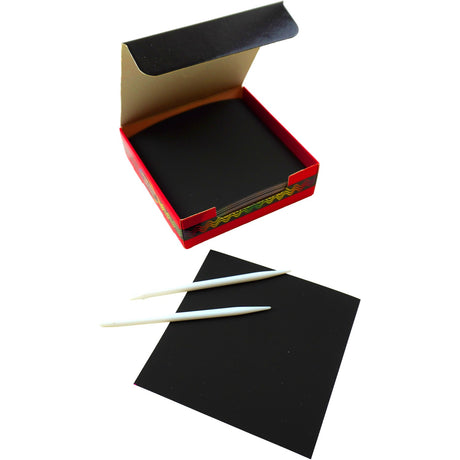 Pocket Money Magic Färg Scratch Notes Med Pen 100 Sheets.