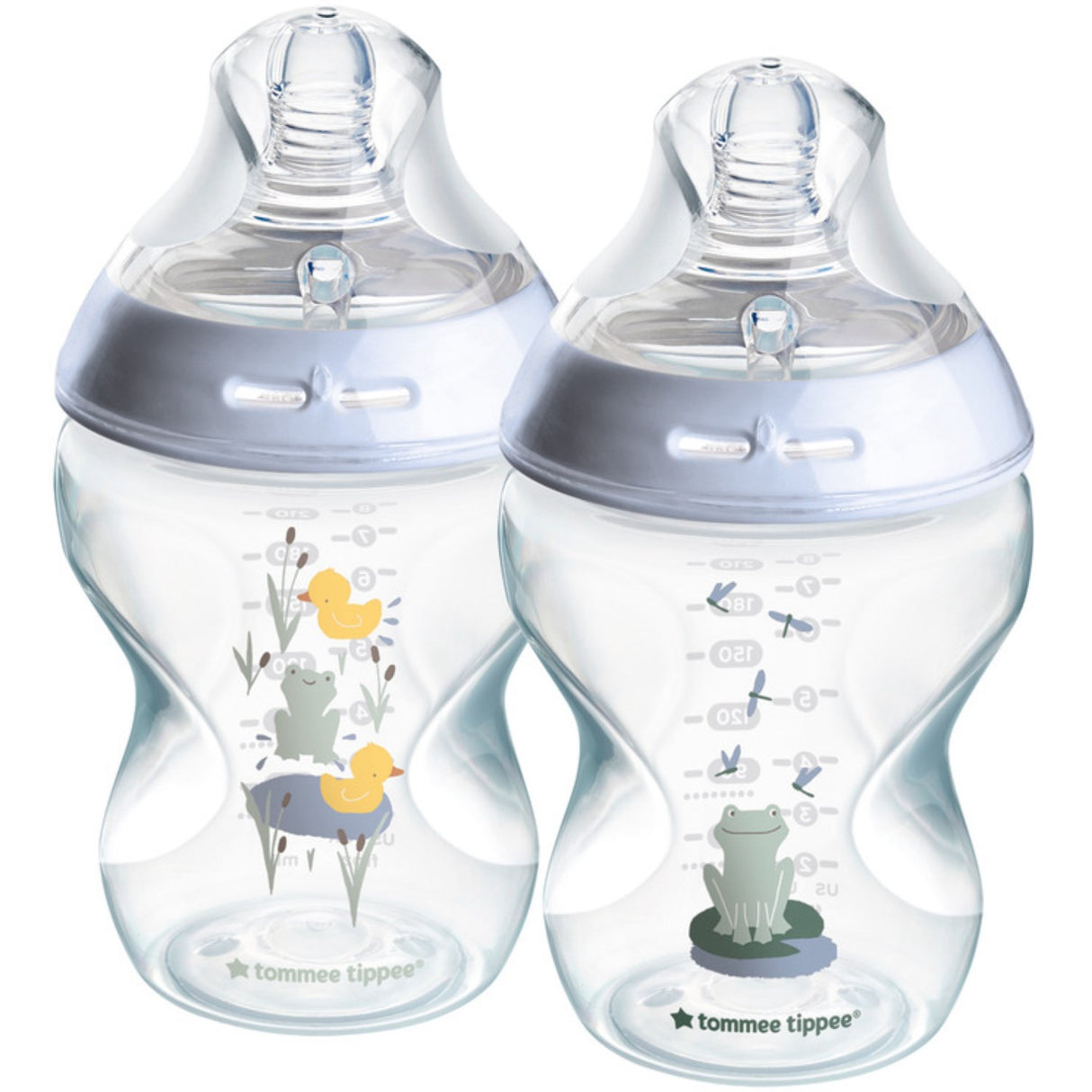 Tommee Tippee Natural Start Baby Flaska 2 X 260 Ml - Deco Blue