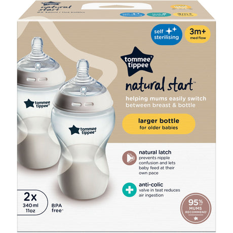 Tommee Tippee Natural Start 2X 340ml Baby Flaska