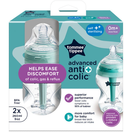 Tommee Tippee Anti-Kolik Baby Flaska M/ Varmeindikator 2X 260ml