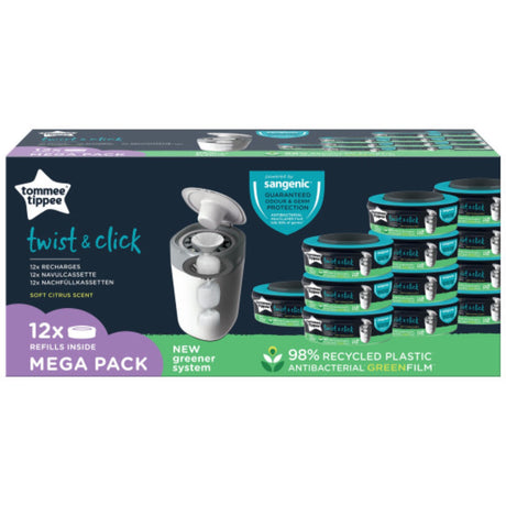 Tommee Tippee Sangenic Twist & Click Refill 12-Pack