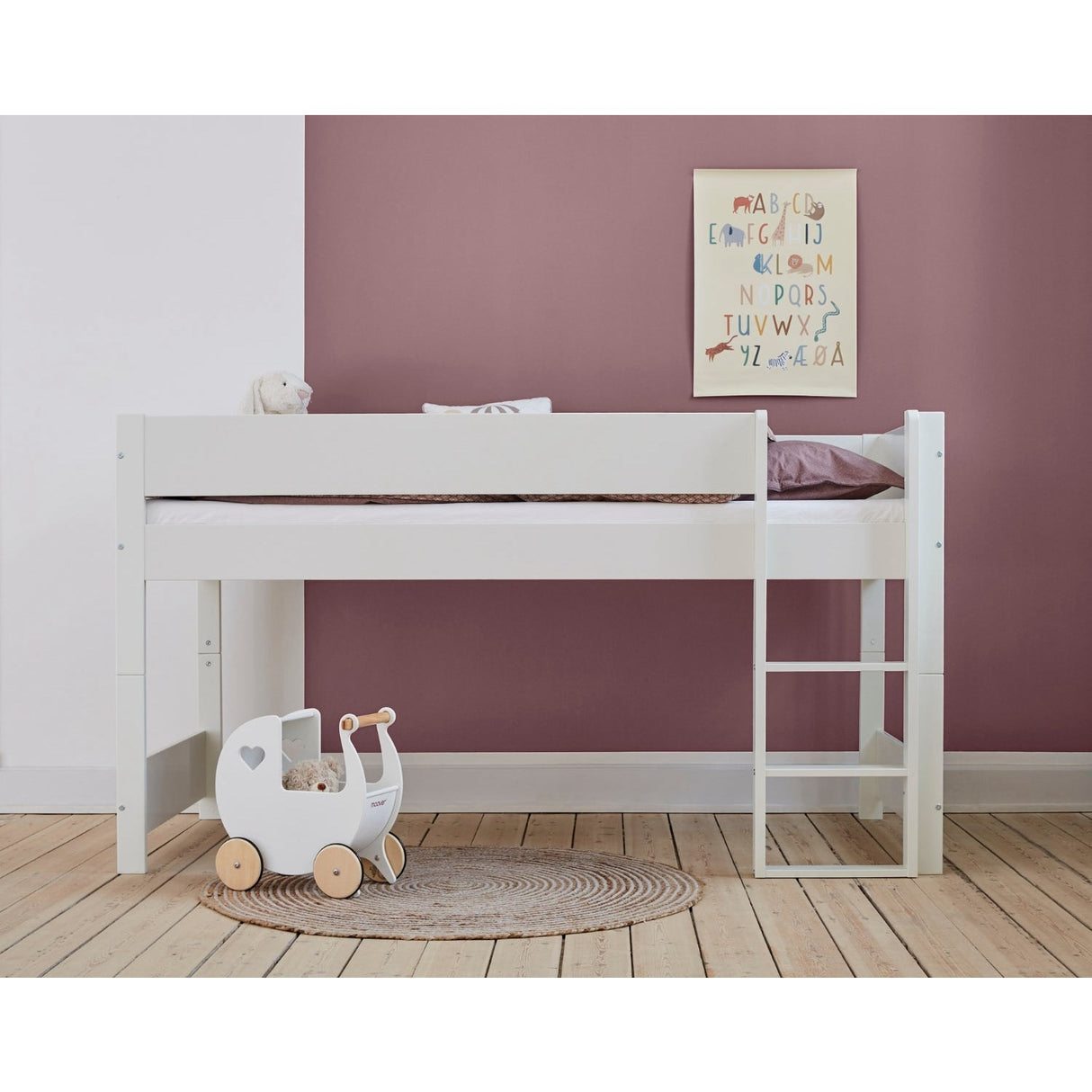 Manis-h White Huxie Halvhøj Säng - 160 Cm