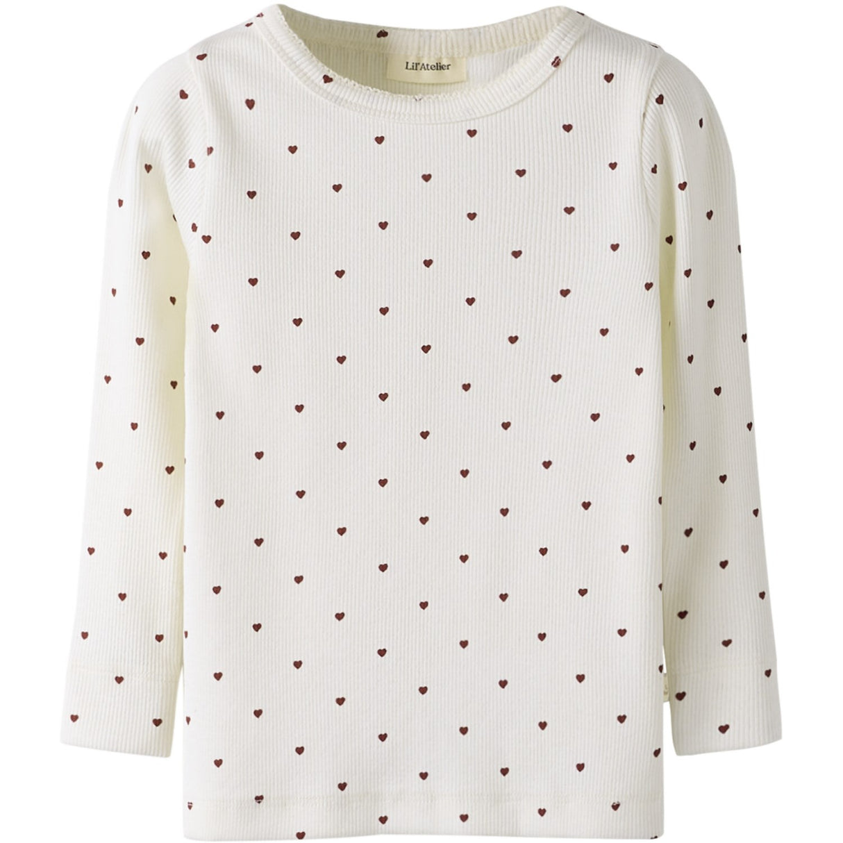 Lil'Atelier Coconut Milk Heart Nmfgago Ls Slim Topp Lil Noos