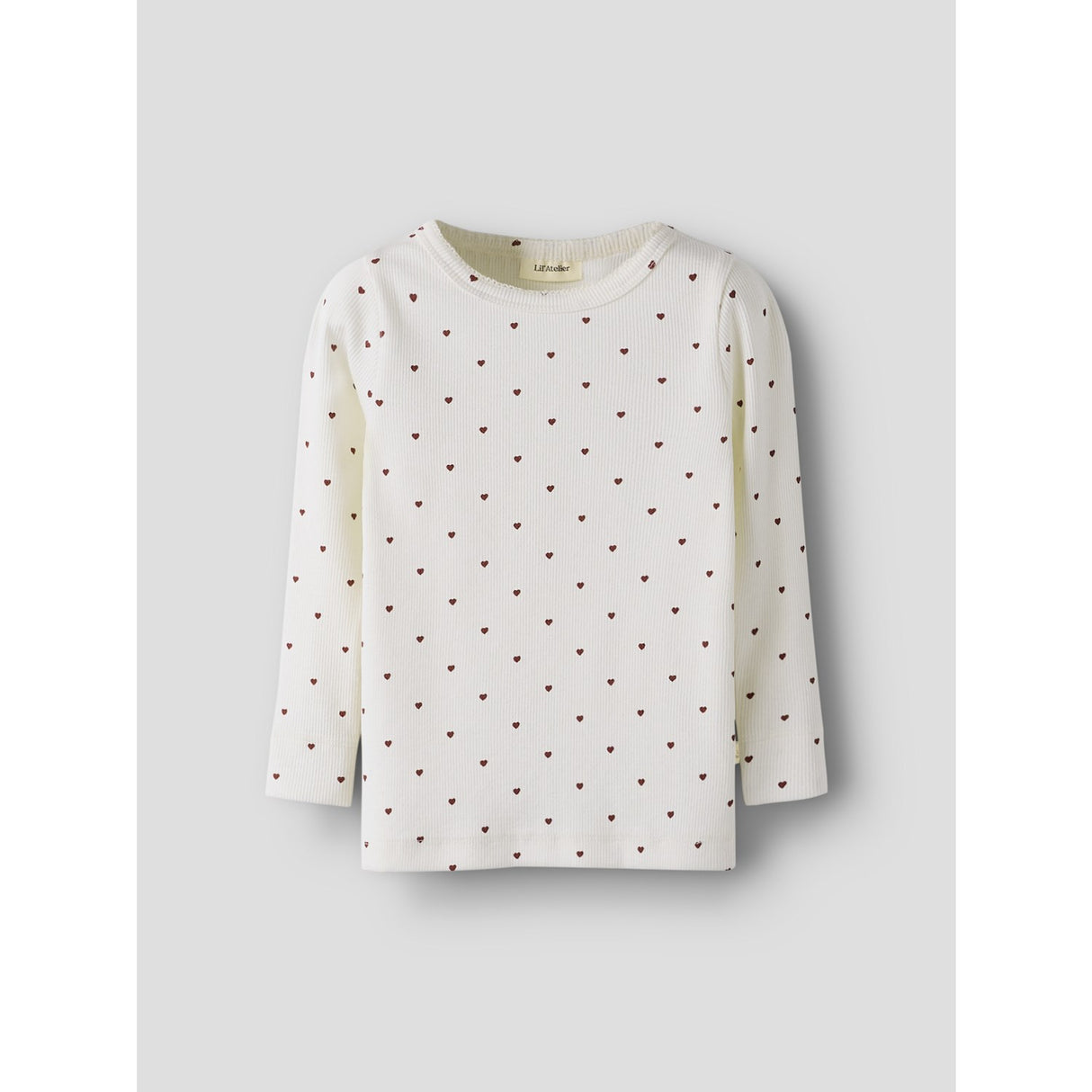 Lil'Atelier Coconut Milk Heart Nmfgago Ls Slim Topp Lil Noos