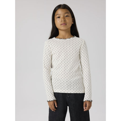 Name It Cloud Dancer Nkftania Ls Slim Topp