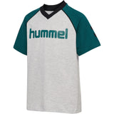 Hummel Light Grey Melange Jr Reg V-Neck T-Shirt Ss