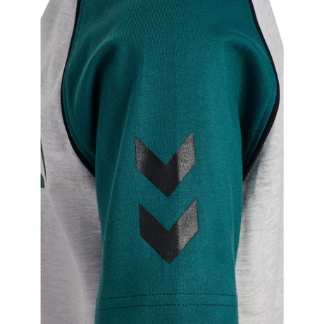 Hummel Light Grey Melange Jr Reg V-Neck T-Shirt Ss