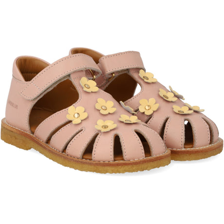 Angulus Sandal Med Lukket Tå Og Blomster