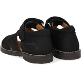 Angulus Klassisk Ruskindssandal Med Kardborreband