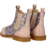Angulus Chelsea Støvle Med Glitter Og Brogues Detaljer