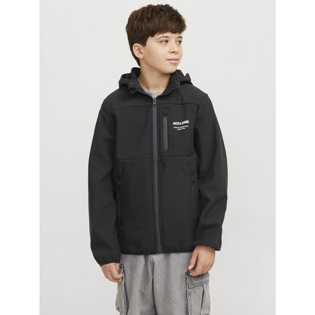 Jack & Jones Junior Black Jjetheo Softshell Jacka Noos Jnr