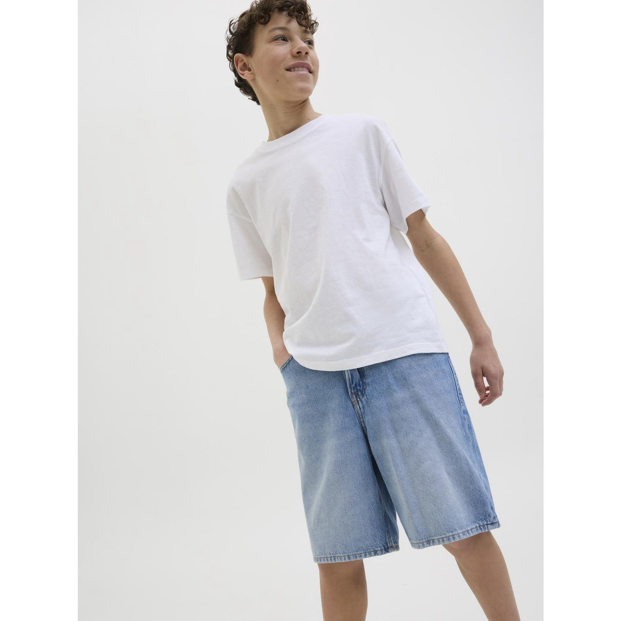 Jack & Jones Junior Blue Denim Jjitony Jjoriginal Shorts Akm 920 Sn Jnr