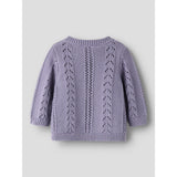 Name It Lavender Gray Nbftandra Ls Stickad Card