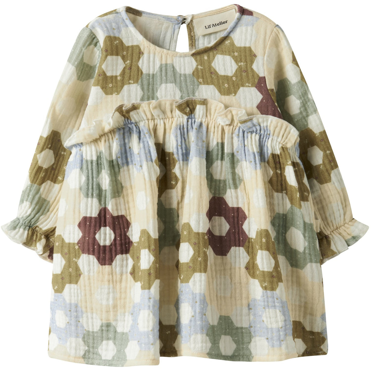 Lil'Atelier Coconut Milk Nbftalia Ls Loose Body Klänning Lil