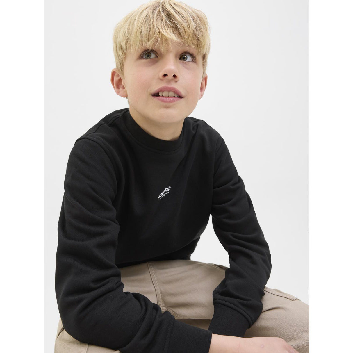 Jack & Jones Junior Black Jjesoho Sweat Crew Neck Sn Jnr