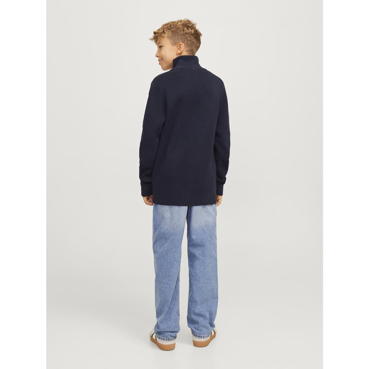 Jack & Jones Junior Night Sky Jprblamilano Stitch Stickad Half Zip Jnr