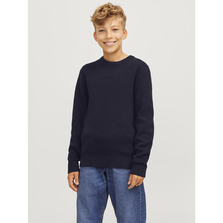 Jack & Jones Junior Night Sky Jprblamilano Stitch Stickad Crew Neck Jnr