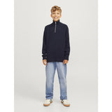Jack & Jones Junior Night Sky Jprblamilano Stitch Stickad Half Zip Jnr