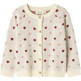 Lil'Atelier Turtledove Red Heart Nmfsaran Ls Stickad Card Heart Lil